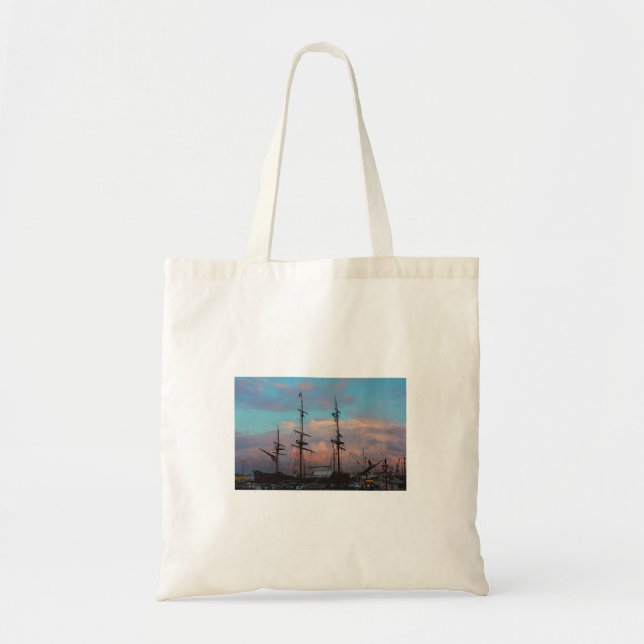 Sailboat in Saint Malo Tote Bag (Front)