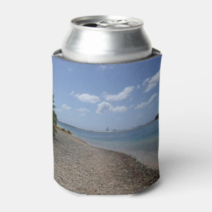 Sailboat in the Distance at St. Thomas Can Cooler