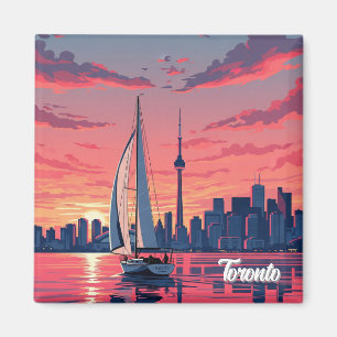 Sailboat in Toronto Canada Travel Magnet