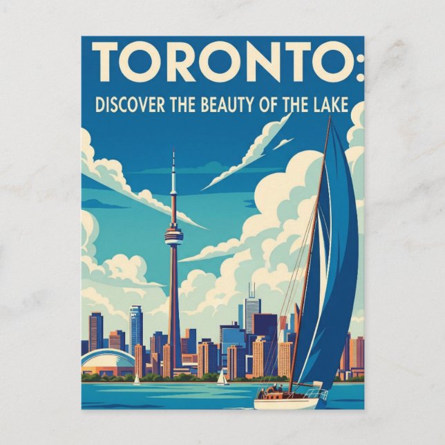 Sailboat in Toronto Canada Travel Postcard (Front)