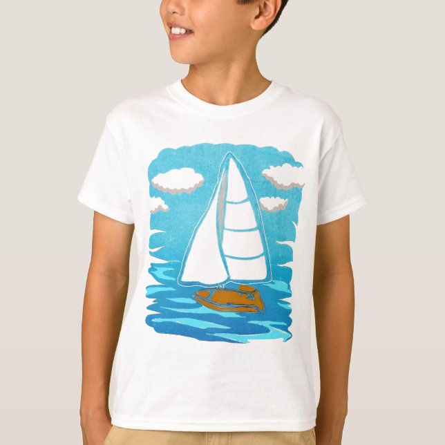 Sailboat Kids' Hanes Tagless ComfortSoft® T-Shirt (Front)