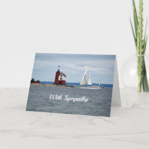 Sailboat Lighthouse Sympathy Card