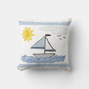 Sailboat Linen Cushion