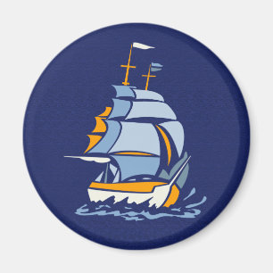 Sailboat magnet, customisable magnet