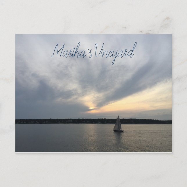 Sailboat Martha's Vineyard Postcard (Front)
