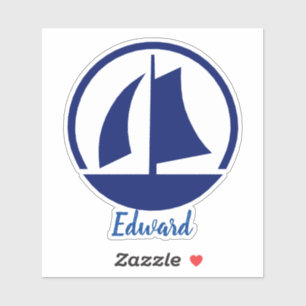 Sailboat Monogram of Name Custom