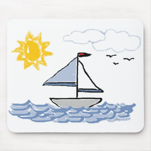 Sailboat Mouse Pad (Front)