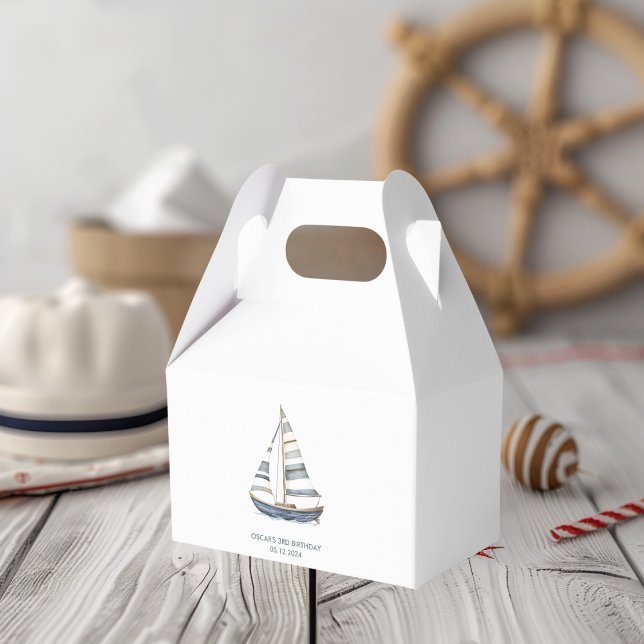 Sailboat Nautical Birthday I Favour Box (Creator Uploaded)