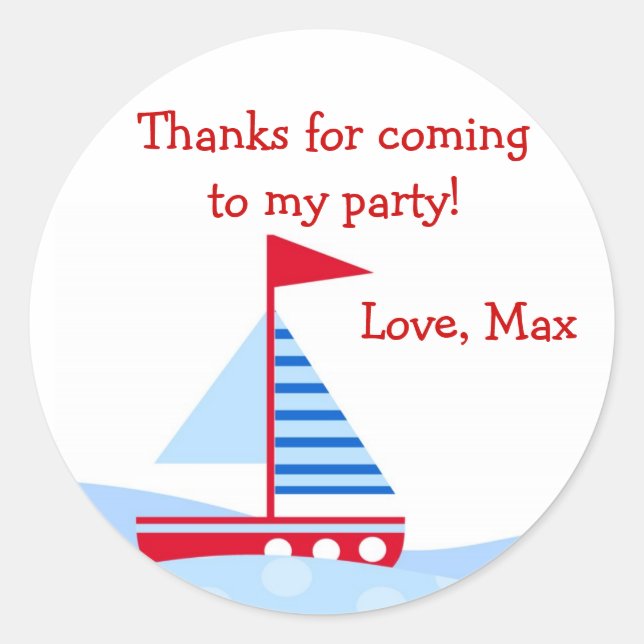 Sailboat Nautical Stickers (Front)