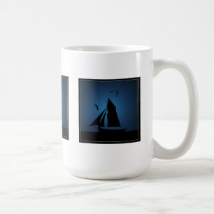 Sailboat Ocean Blue Mugs