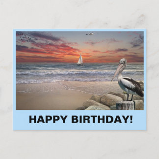 Sailboat on a Birthday Postcard