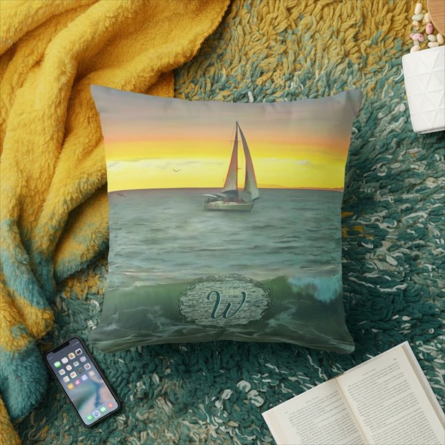 Sailboat on Banderas Bay 0884 Cushion (Creator Uploaded)