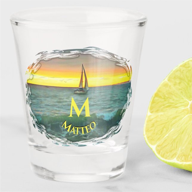 Sailboat on Banderas Bay 0884 Shot Glass (Creator Uploaded)