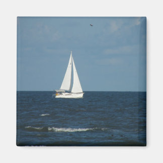 Sailboat on Blue Sea Magnet