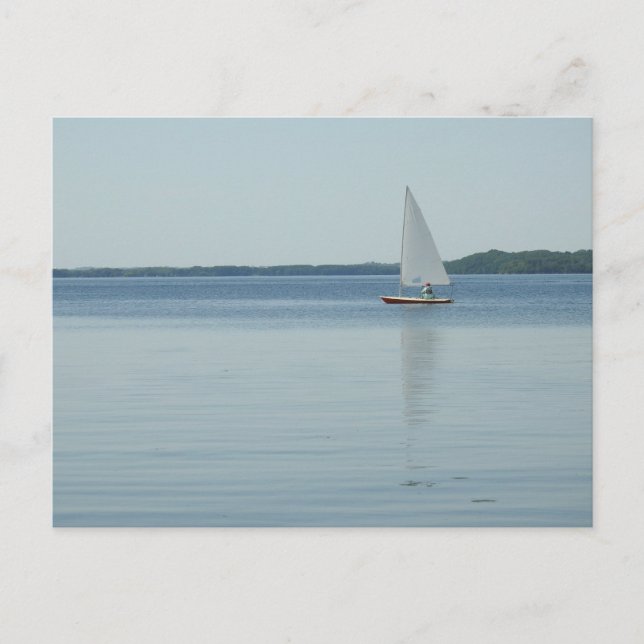 Sailboat on Lake Mendota in Madison, Wisconsin Postcard (Front)