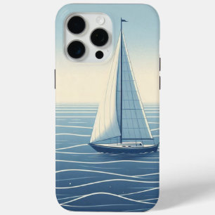 Sailboat on the high seas iPhone 15 pro max case