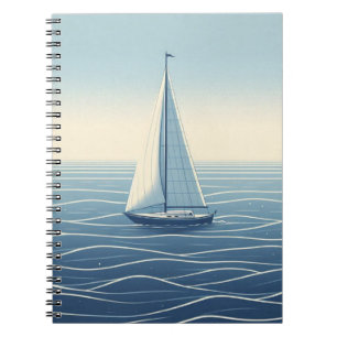 Sailboat on the high seas notebook