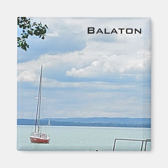 Sailboat on the lake Balaton Magnet (Front)