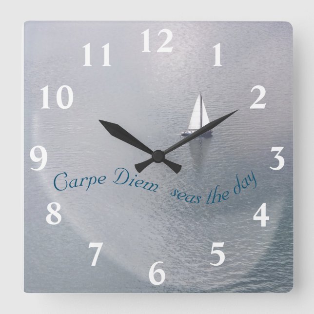 Sailboat on the sea Acrylic Wall Clock (Front)