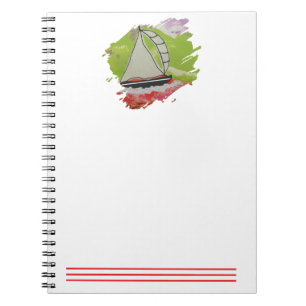 Sailboat Paintstroke Notebook