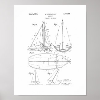 Sailboat Patent Poster