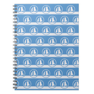 Sailboat pattern custom color notebook