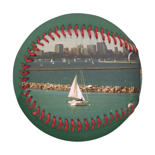 Sailboat Photo Best Man Baseball (Back Right)