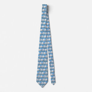 sailboat photos on blue tie