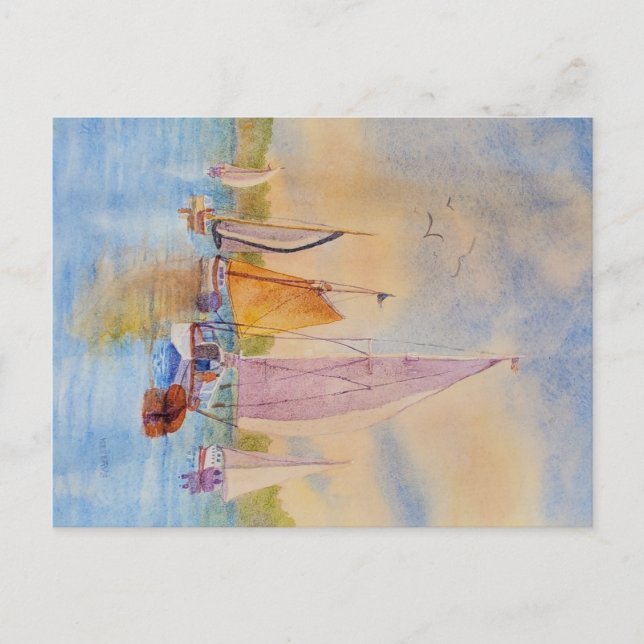 Sailboat postcard, Sailing postcard, Mainecard Pos Postcard (Front)