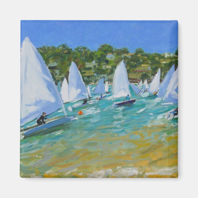 Sailboat Race Magnet (Front)