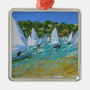 Sailboat Race Metal Tree Decoration