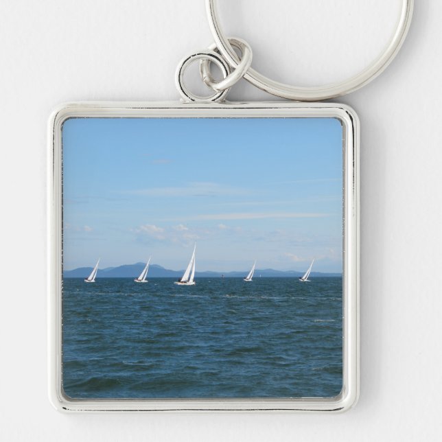 Sailboat Races Key Ring (Front)