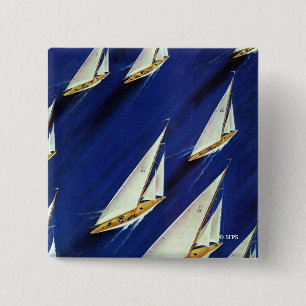 Sailboat Regatta by Ski Weld 15 Cm Square Badge