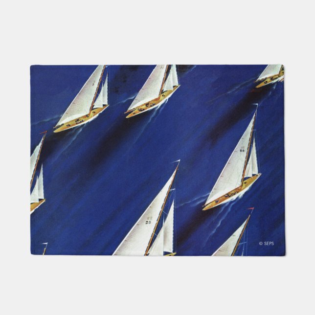 Sailboat Regatta by Ski Weld Doormat (Front)
