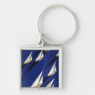 Sailboat Regatta by Ski Weld Key Ring