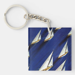 Sailboat Regatta by Ski Weld Key Ring