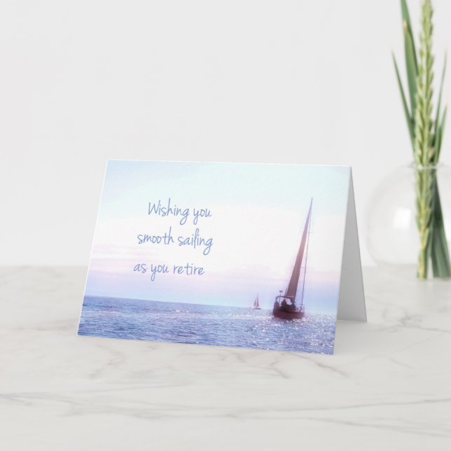 Sailboat Retirement Greeting Card (Front)