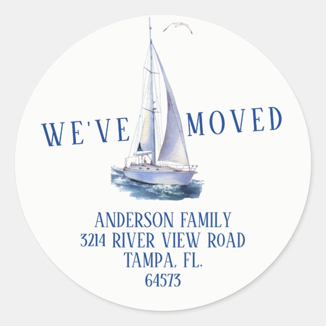 Sailboat Return Address Label (Front)