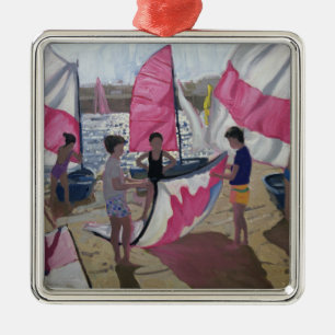 Sailboat Royan France 1992 Metal Ornament