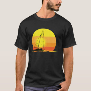 Sailboat Sailing Boat Tee Retro Sun Gift