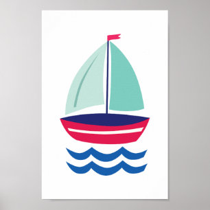 Sailboat Sailing Poster
