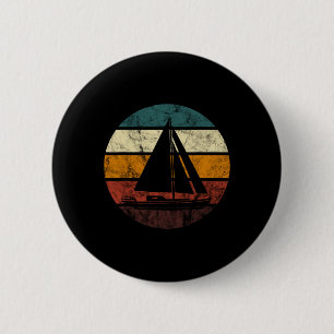 Sailboat Sailing Retro Vintage Sail Boat Sailor Bo 6 Cm Round Badge