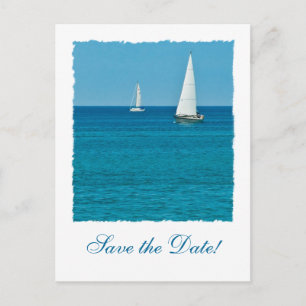 Sailboat Save the Date Announcement Postcard