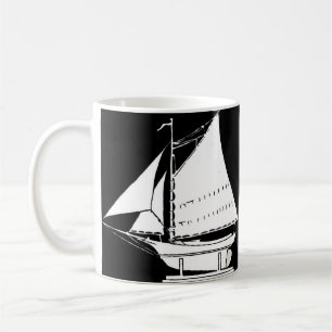 sailboat silhouette coffee mug