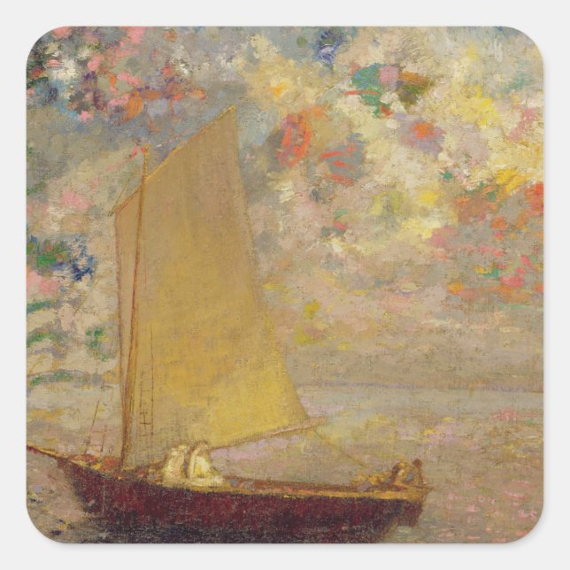 Sailboat Square Sticker (Front)