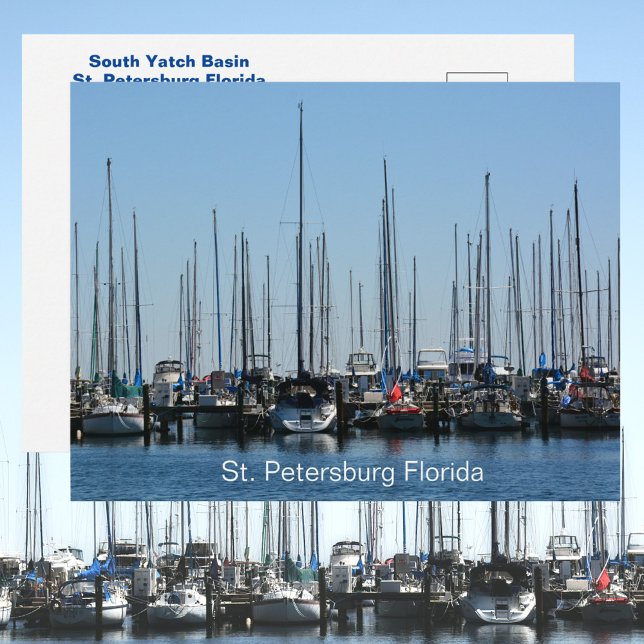 Sailboat St Petersburg FL Yatch Basin Photographic Postcard (Creator Uploaded)