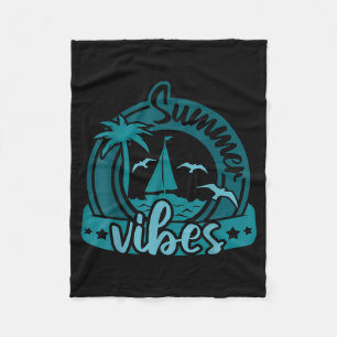 Sailboat Summer Vibes Nautical Sailing New Novelty Fleece Blanket