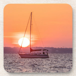 Sailboat Sunrise Coaster