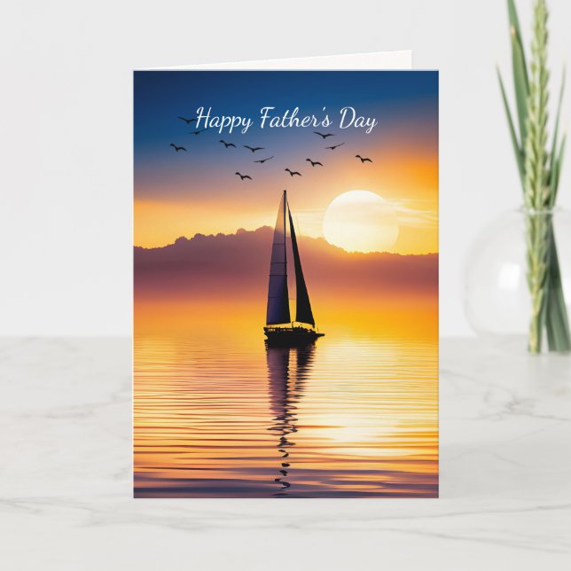 Sailboat Sunrise for Father's Day Card (Front)