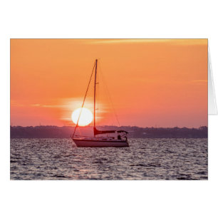 Sailboat Sunrise Greeting Card